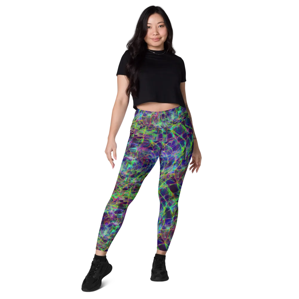 Kaleido Grove on Leggings with Pockets — Front