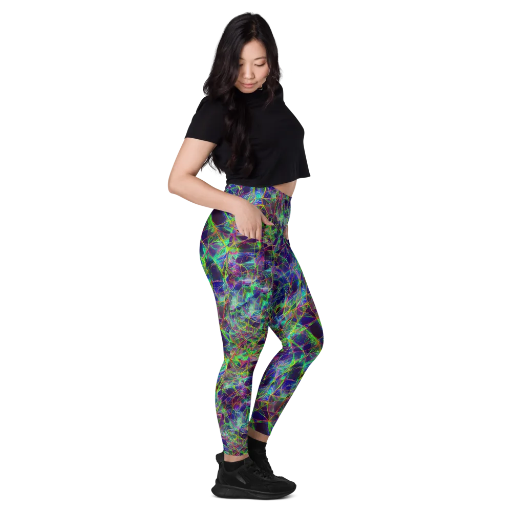 Kaleido Grove on Leggings with Pockets — Right