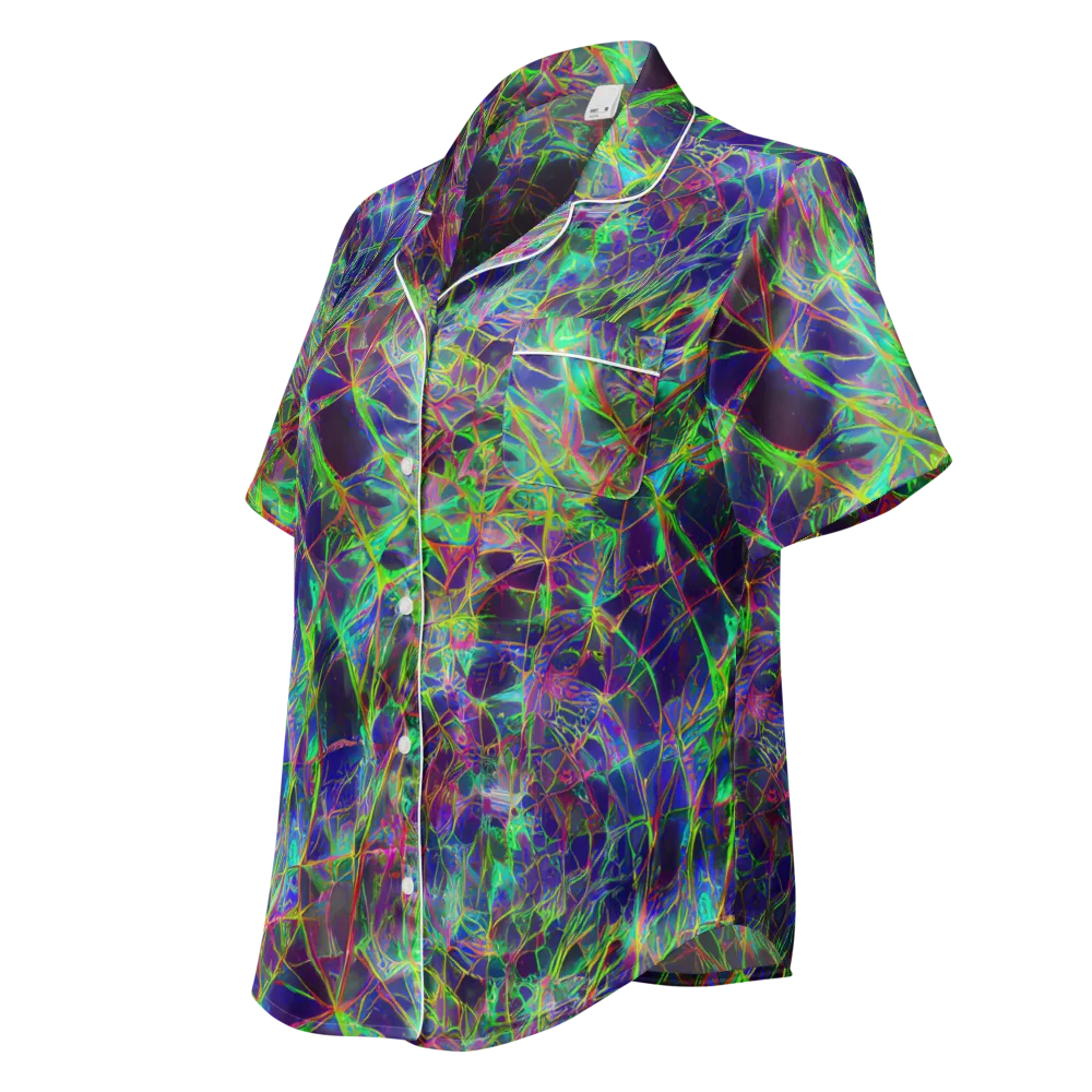 Kaleido Grove on Women's Short Sleeve Pajama Top — Left Front