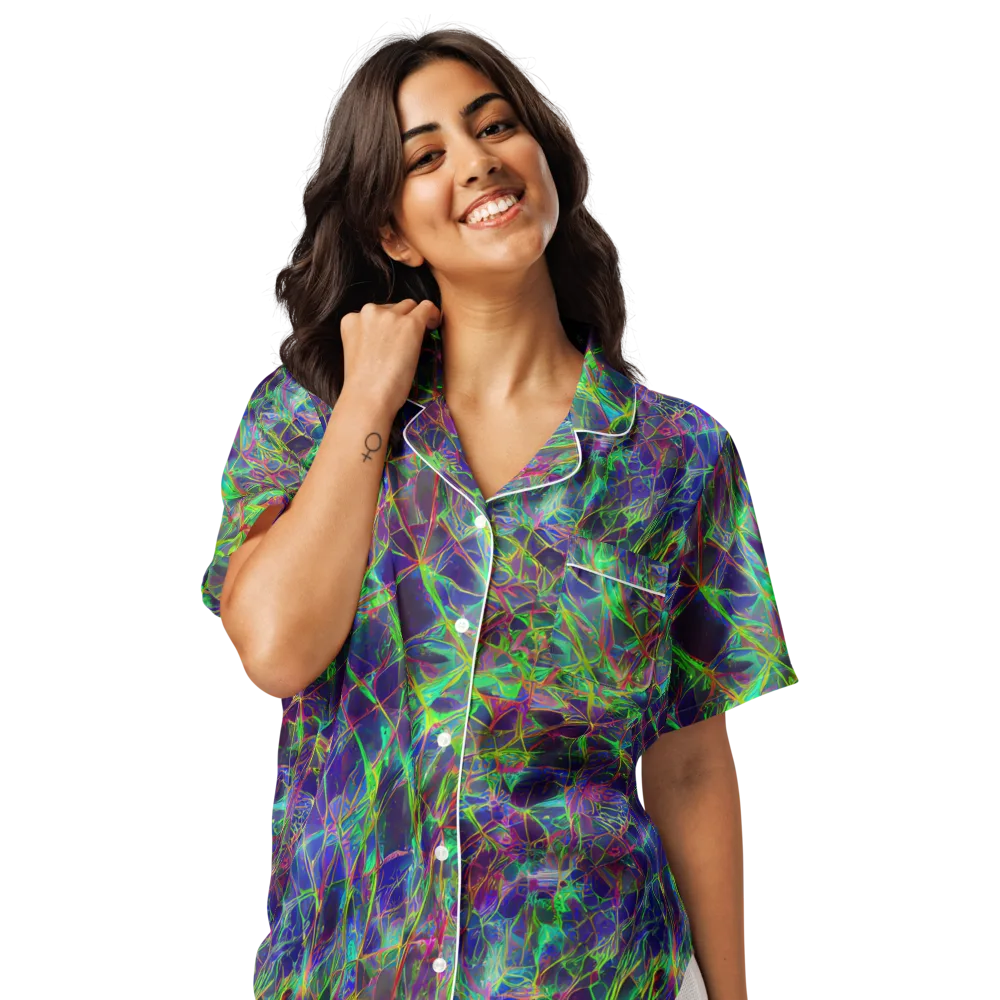 Kaleido Grove on Women's Short Sleeve Pajama Top — Front