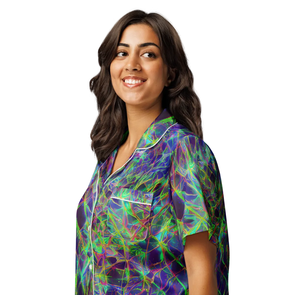 Kaleido Grove on Women's Short Sleeve Pajama Top — Left Front