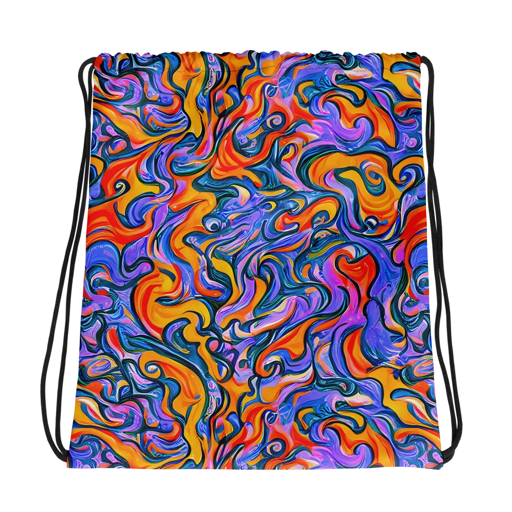Kaleidoscopic Flux on Drawstring Bag — Photo