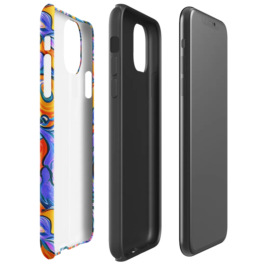 Kaleidoscopic Flux on Tough Case for iPhone® — Right