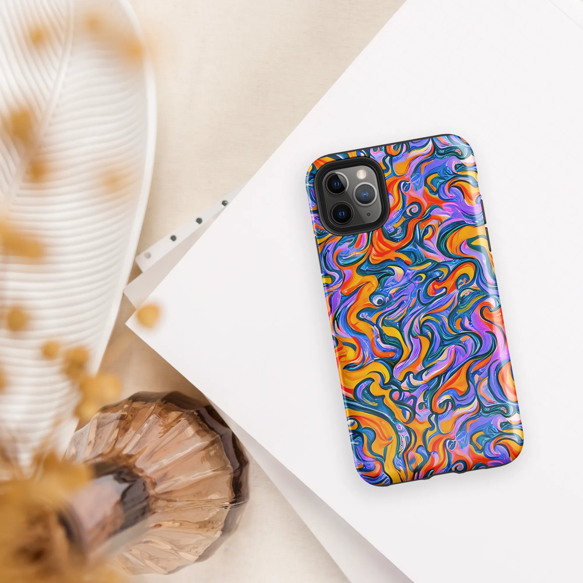 Kaleidoscopic Flux on Tough Case for iPhone® — Front