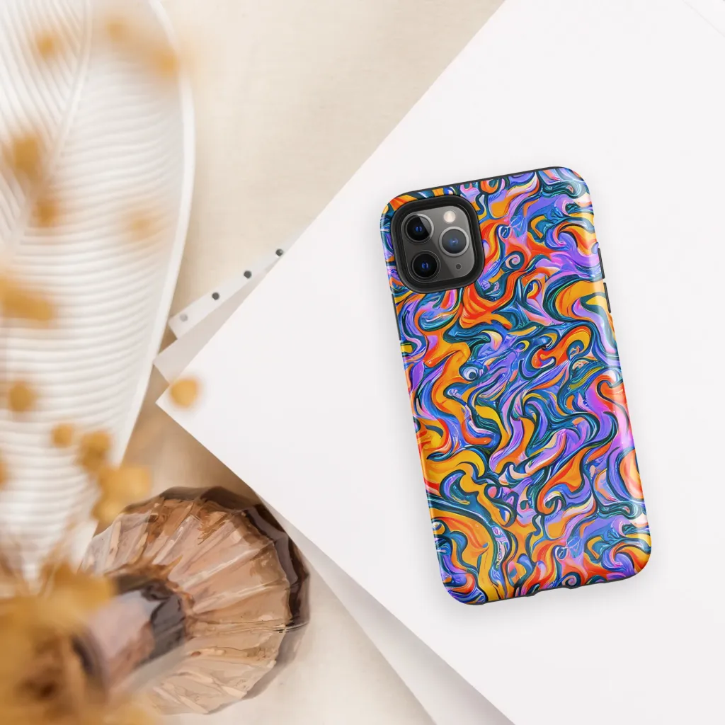 Kaleidoscopic Flux on Tough Case for iPhone® — Front