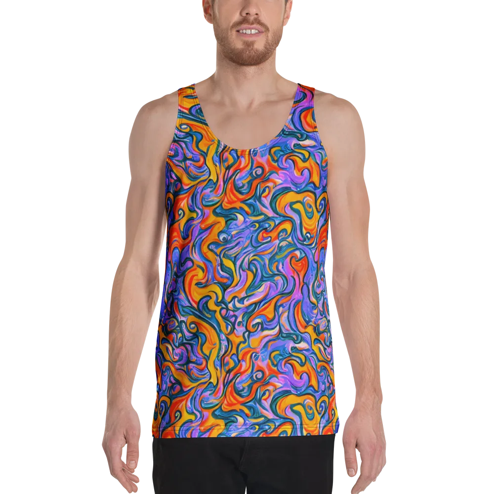Kaleidoscopic Flux on Men's Tank Top — Front