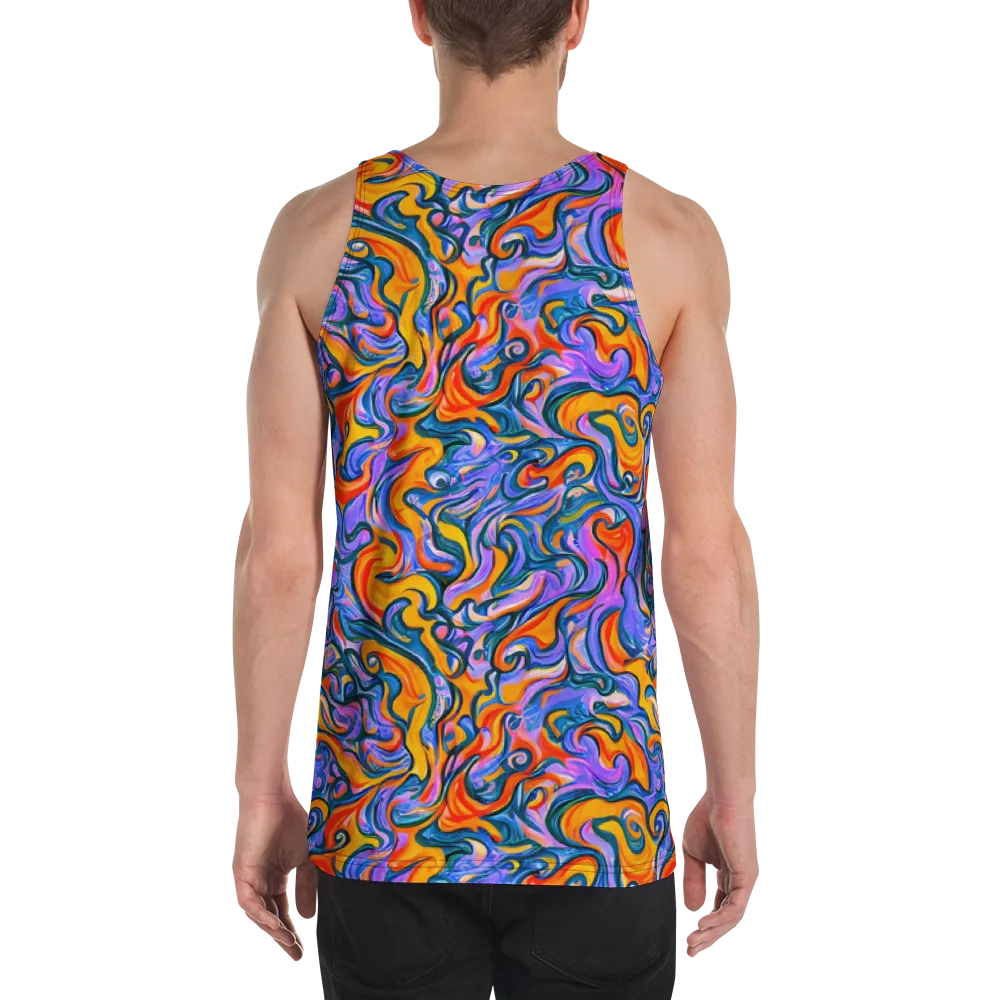 Kaleidoscopic Flux on Men's Tank Top — Back