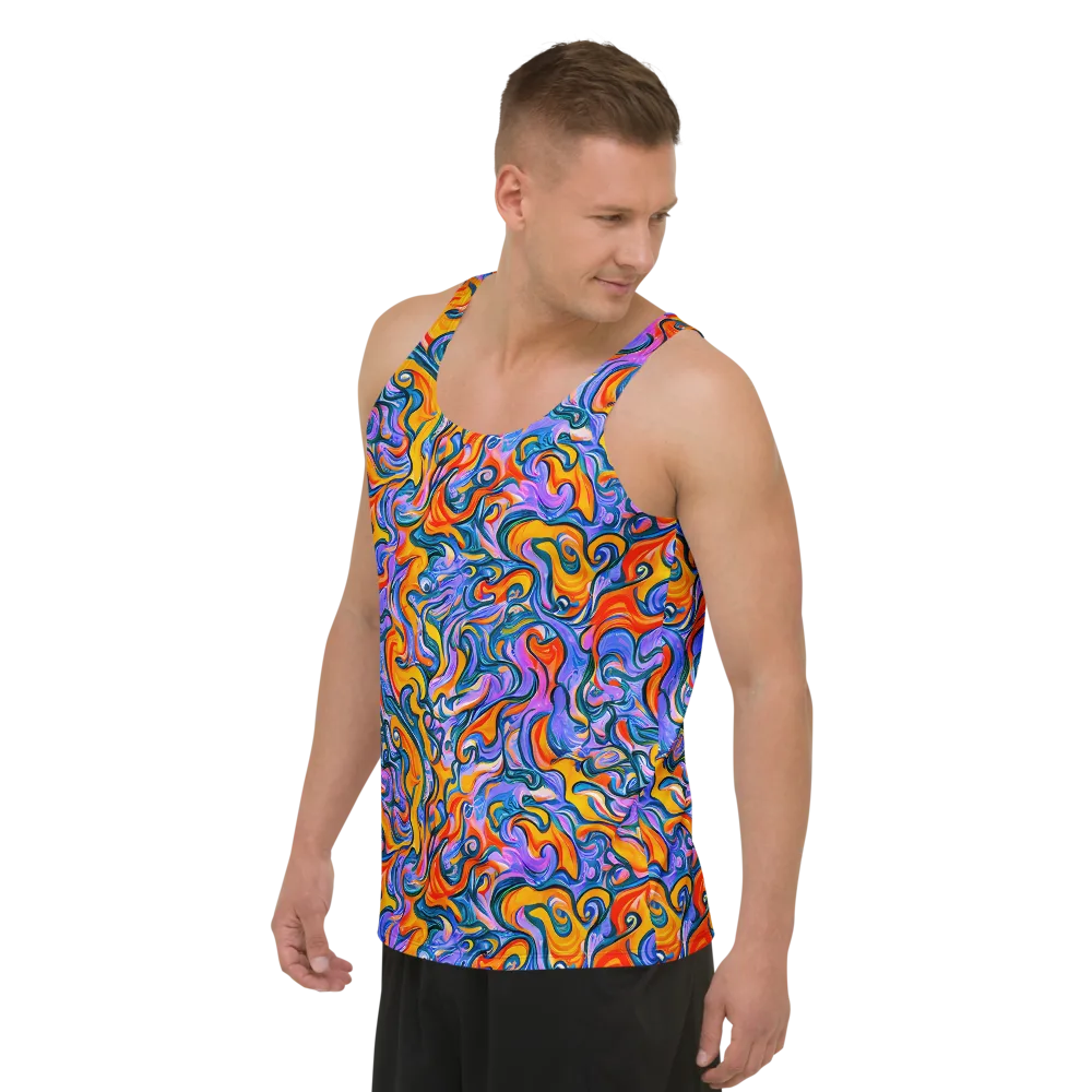 Kaleidoscopic Flux on Men's Tank Top — Left Front