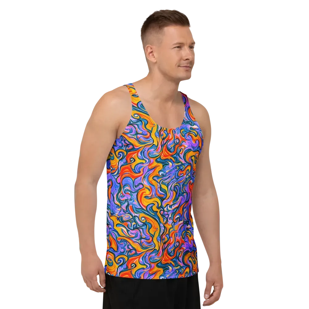 Kaleidoscopic Flux on Men's Tank Top — Right Front
