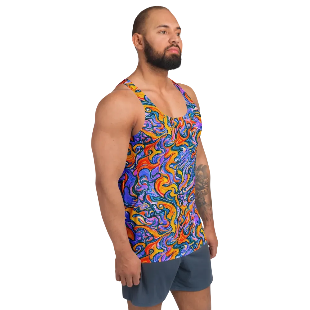 Kaleidoscopic Flux on Men's Tank Top — Right Front