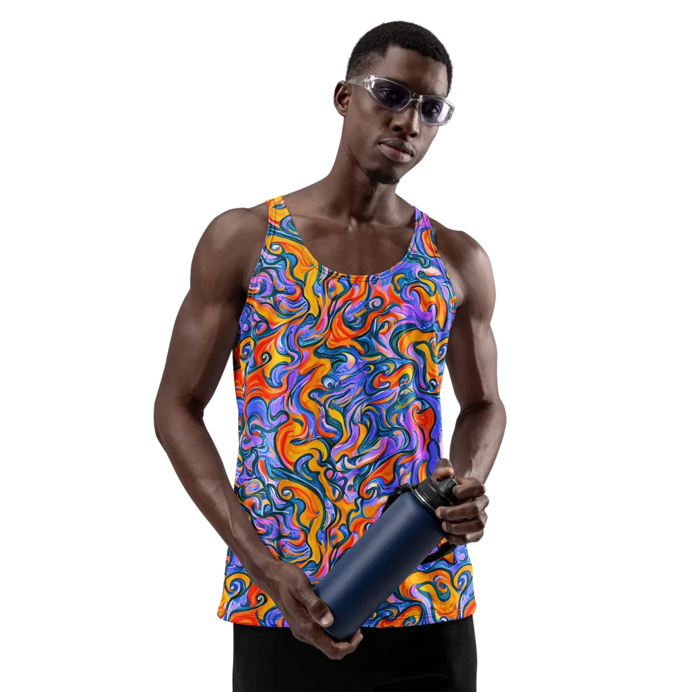 Kaleidoscopic Flux on Men's Tank Top — Front