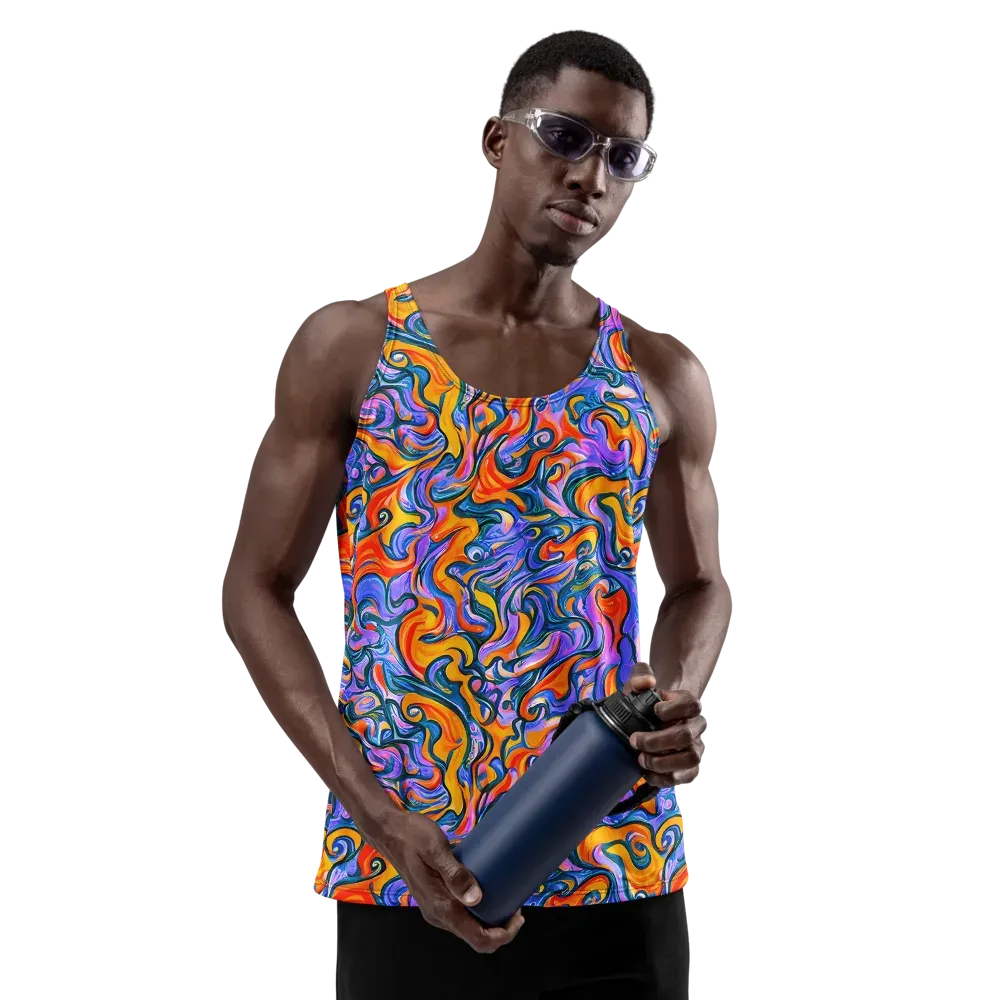 Kaleidoscopic Flux on Men's Tank Top — Front