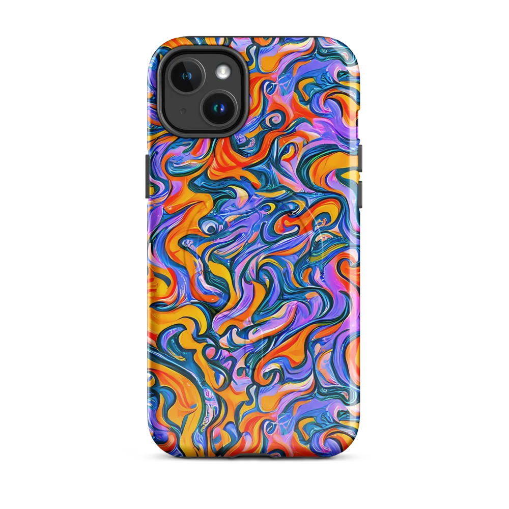 Kaleidoscopic Flux on MagSafe Tough Case for iPhone® — Front