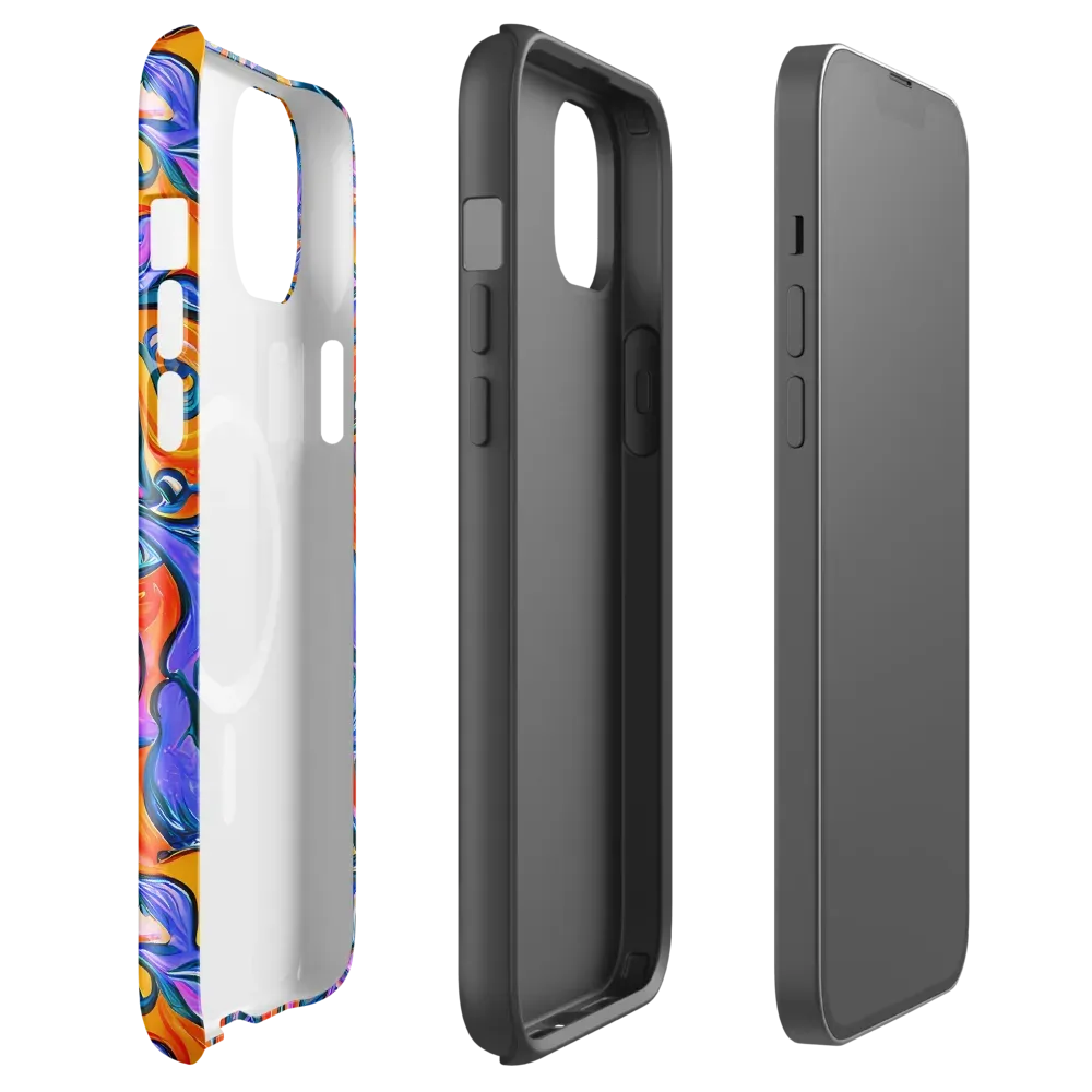 Kaleidoscopic Flux on MagSafe Tough Case for iPhone® — Front