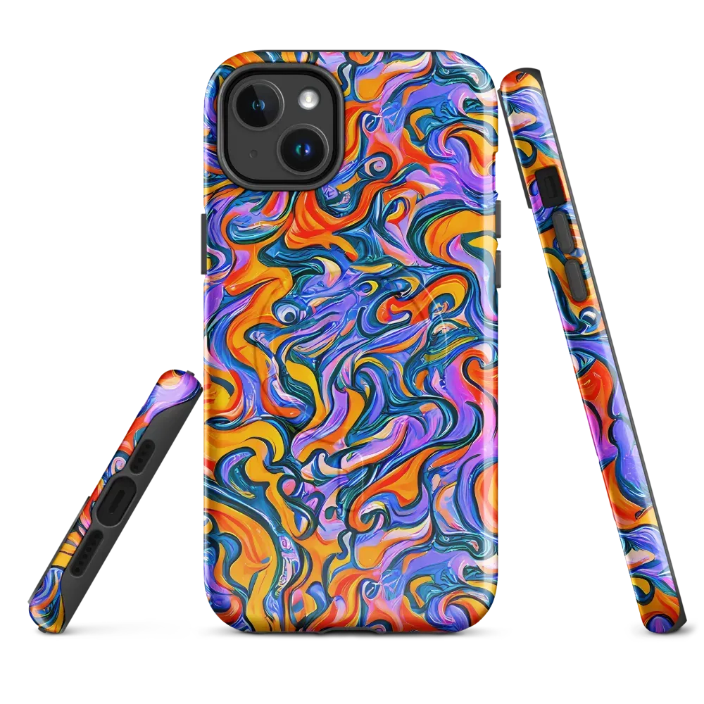 Kaleidoscopic Flux on MagSafe Tough Case for iPhone® — Front