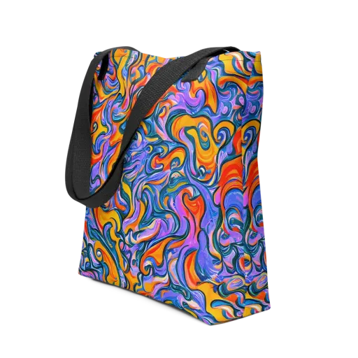 Kaleidoscopic Flux on a Tote Bag