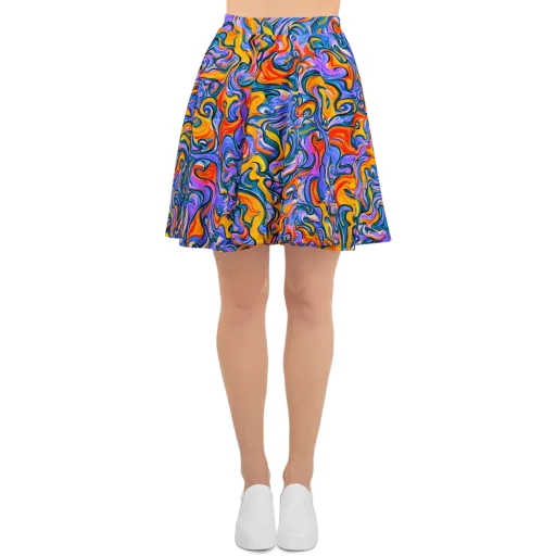 Kaleidoscopic Flux on a Skater Skirt