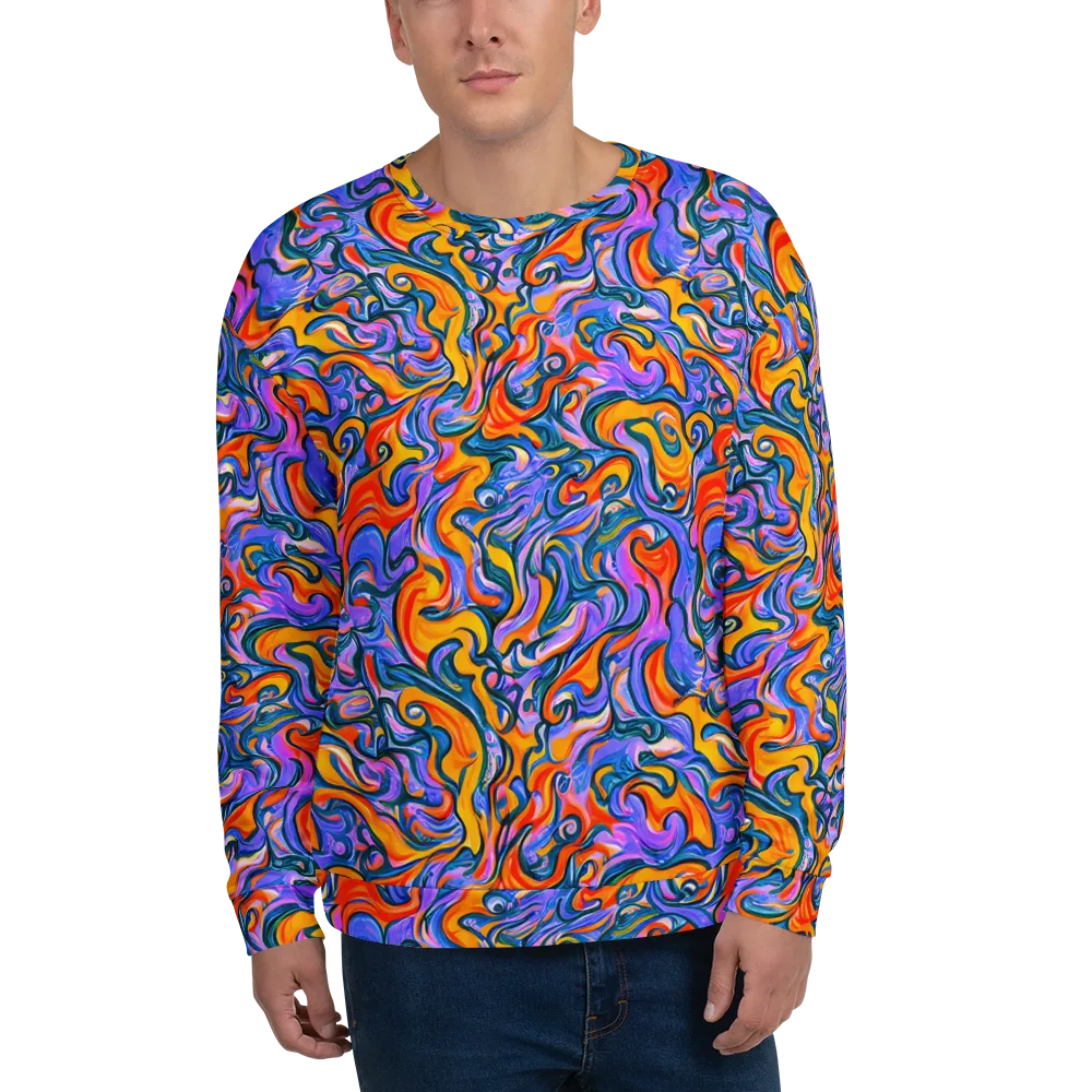Kaleidoscopic Flux on Sweatshirt — Front