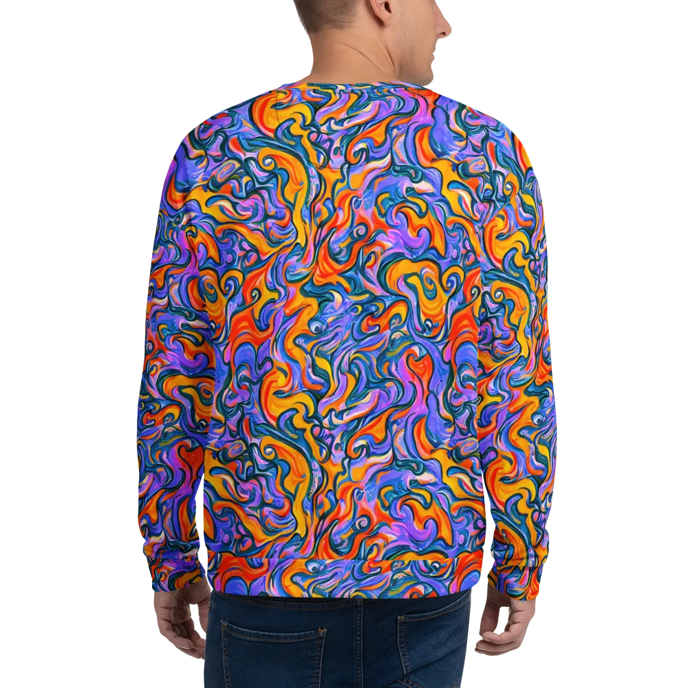 Kaleidoscopic Flux on Sweatshirt — Back