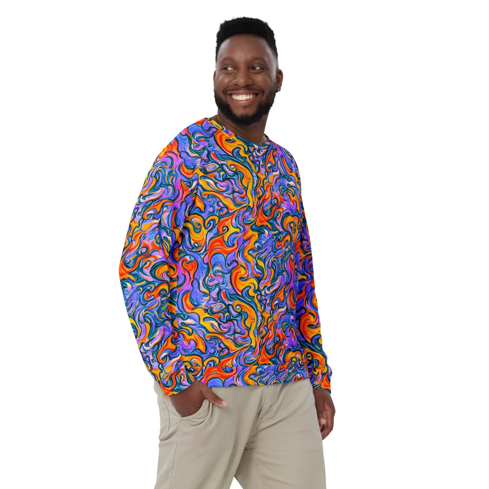 Kaleidoscopic Flux on Sweatshirt — Front