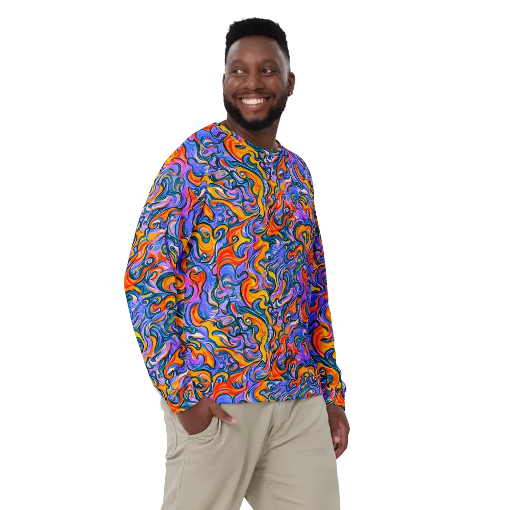 Kaleidoscopic Flux on Sweatshirt — Front