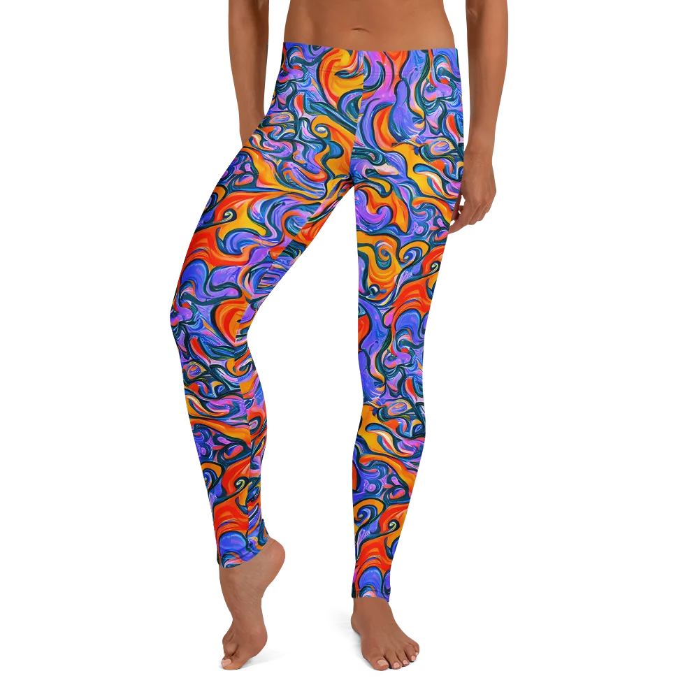 Kaleidoscopic Flux on Leggings — Front