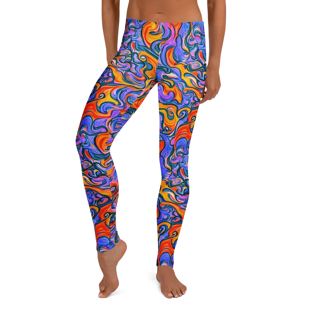 Kaleidoscopic Flux on Leggings — Front