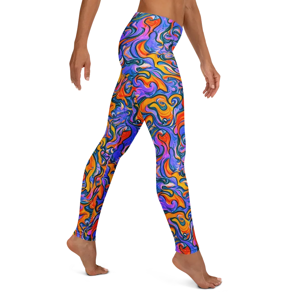 Kaleidoscopic Flux on Leggings — Right