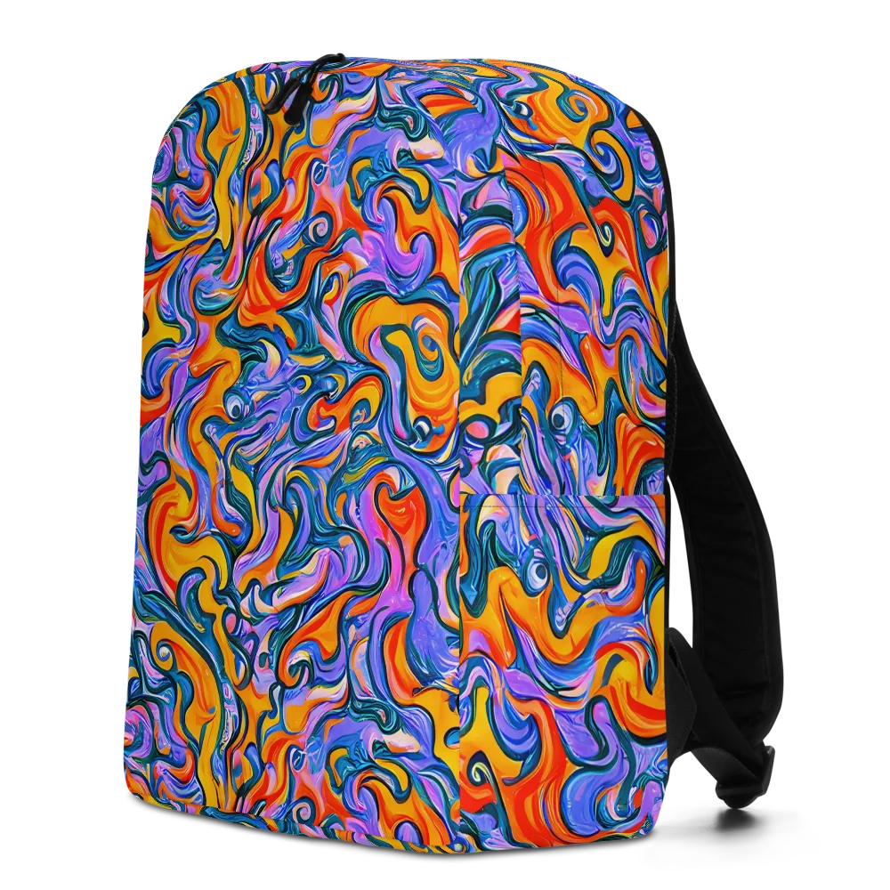 Kaleidoscopic Flux on Minimalist Backpack — Left