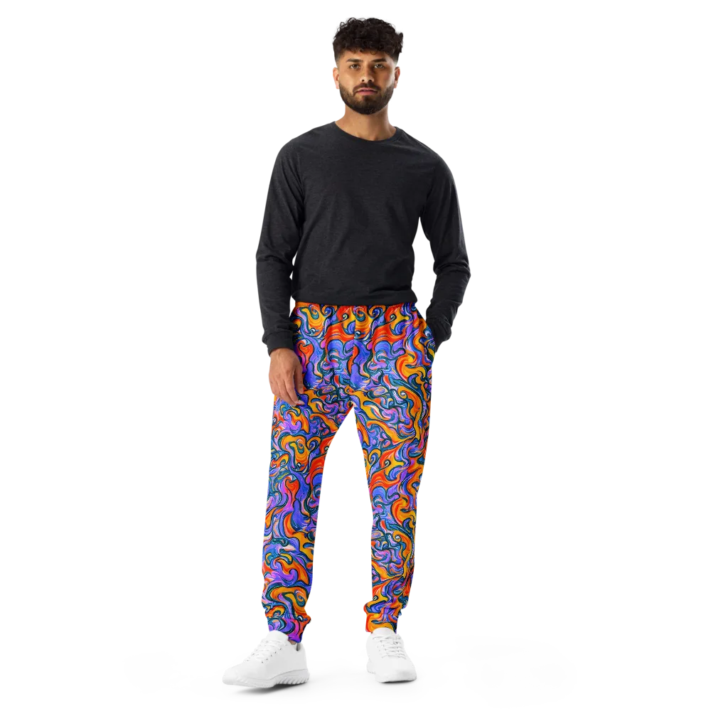 Kaleidoscopic Flux on Men's Joggers — Front