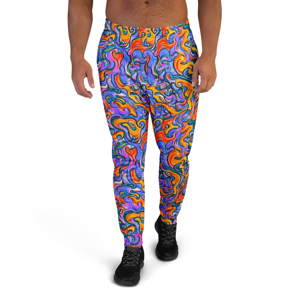 Kaleidoscopic Flux on Men's Joggers — Front