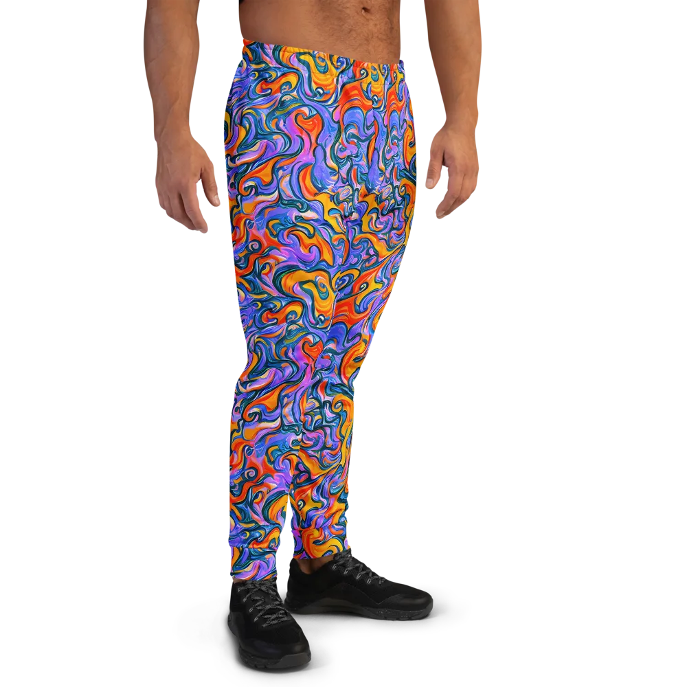 Kaleidoscopic Flux on Men's Joggers — Right