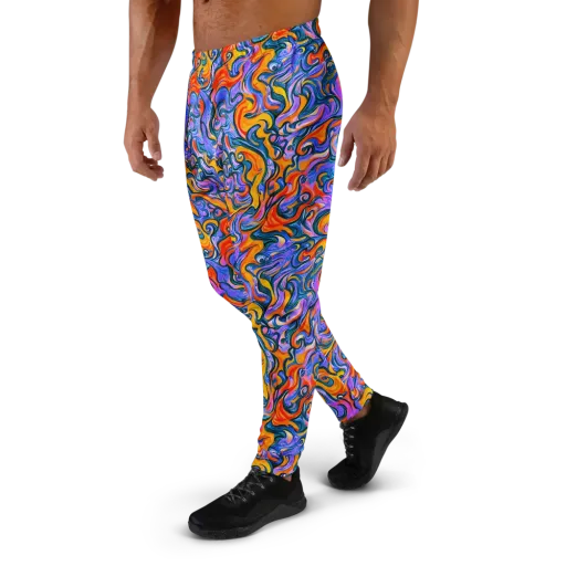 Kaleidoscopic Flux on a Men's Joggers