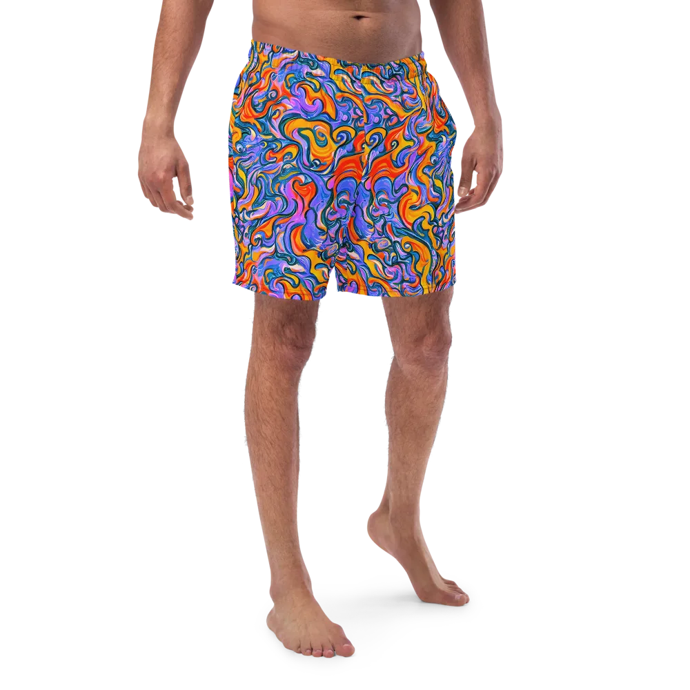 Kaleidoscopic Flux on Swim Trunks — Front