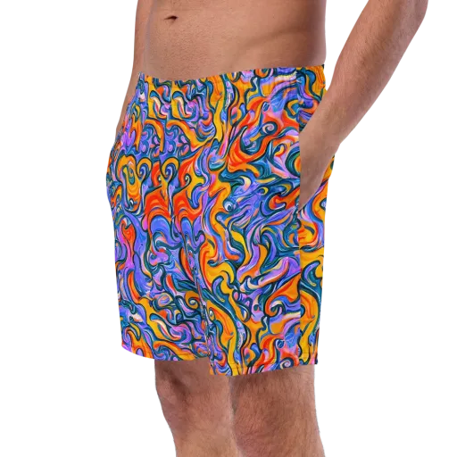 Kaleidoscopic Flux on a Swim Trunks