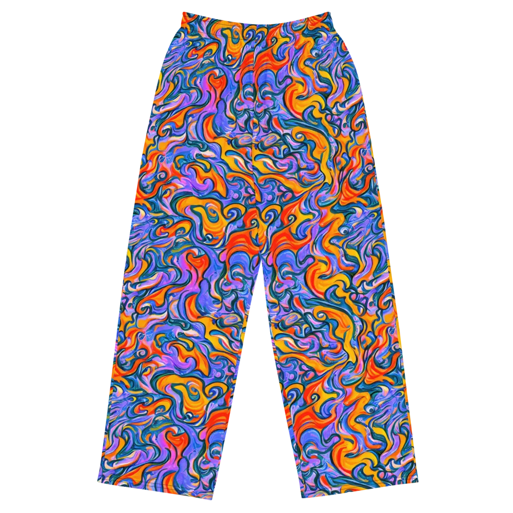 Kaleidoscopic Flux on Wide-Leg Pants — Front