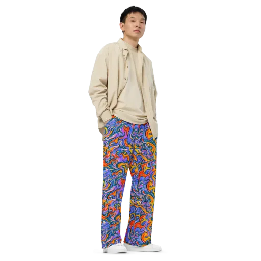 Kaleidoscopic Flux on a Wide-Leg Pants