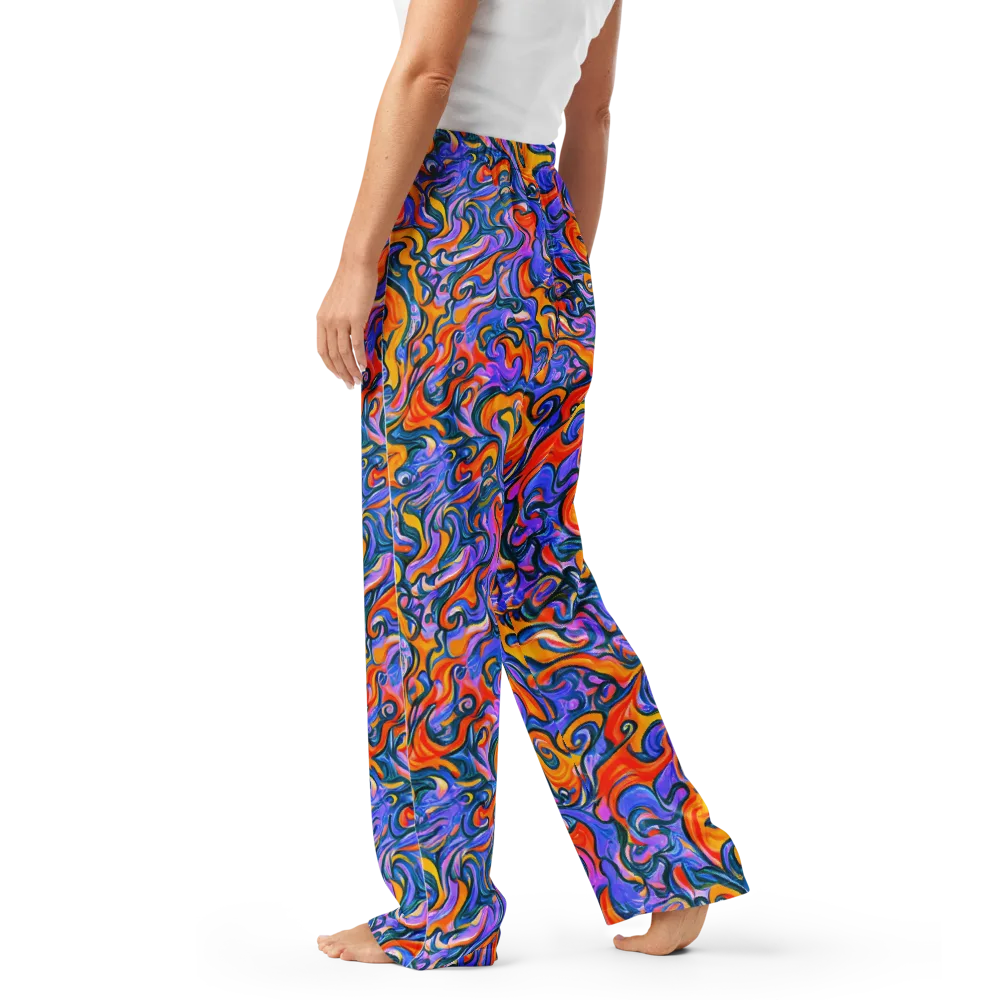 Kaleidoscopic Flux on Women's Pajama Pants — Left
