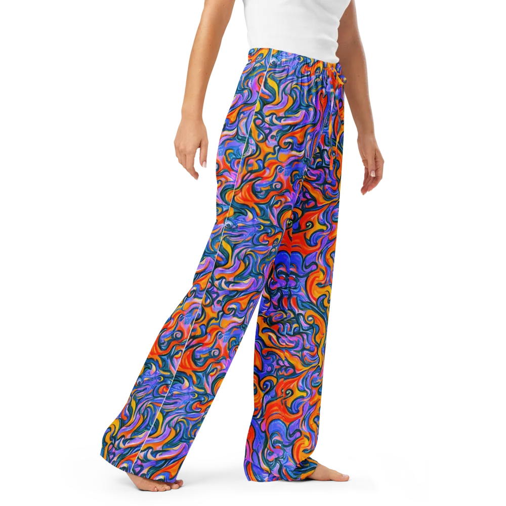 Kaleidoscopic Flux on Women's Pajama Pants — Right Front