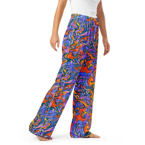 Kaleidoscopic Flux on a Women's Pajama Pants