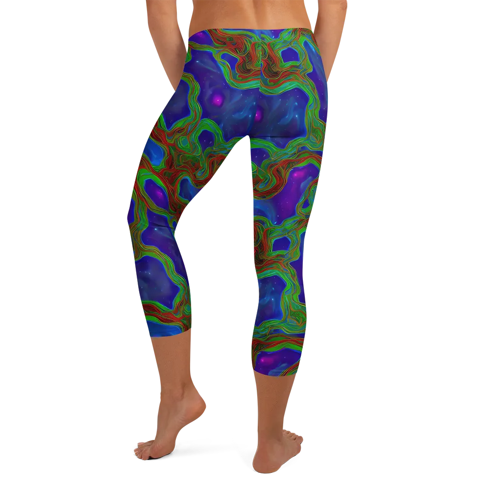 Astro Rapture on Capri Leggings — Back