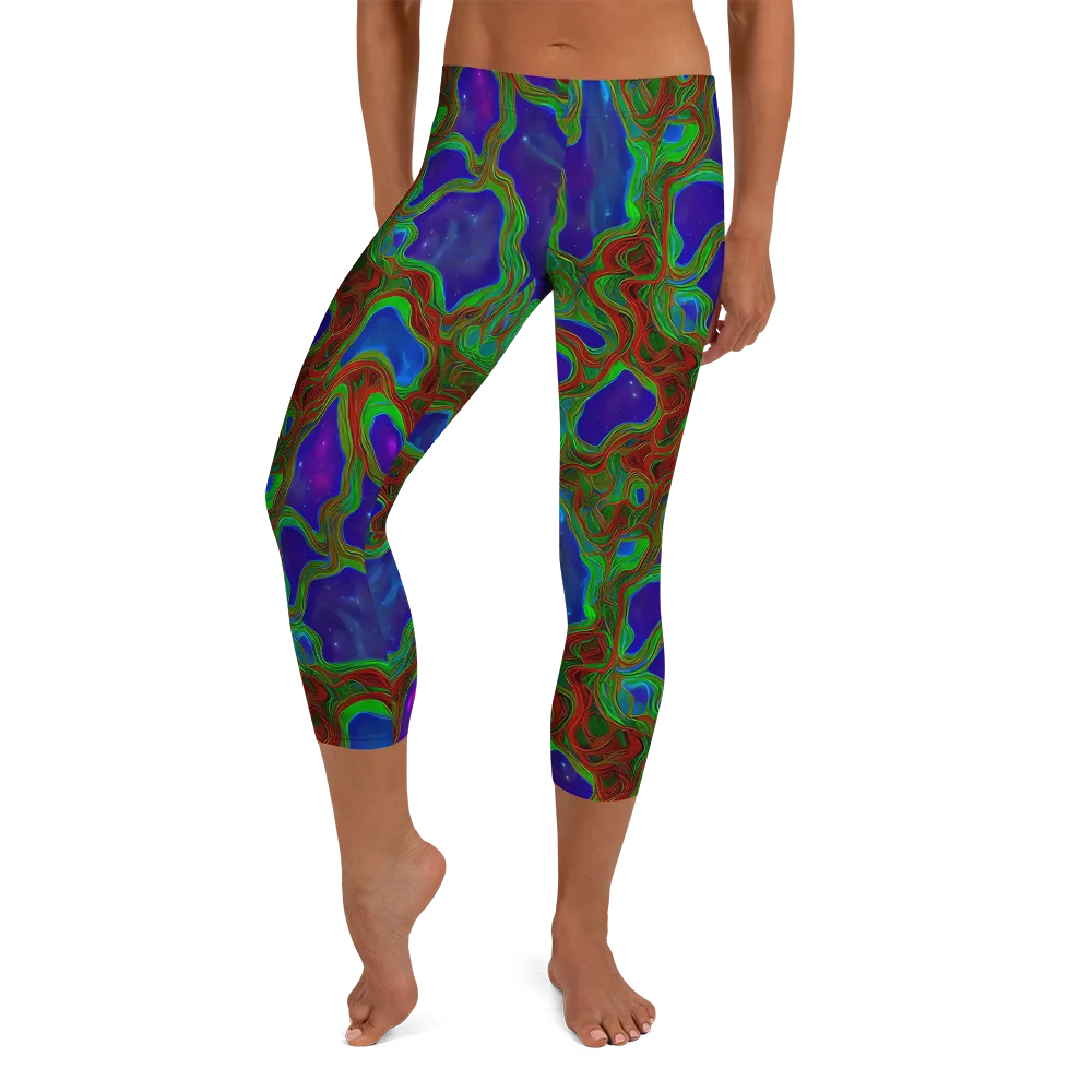 Astro Rapture on Capri Leggings — Front