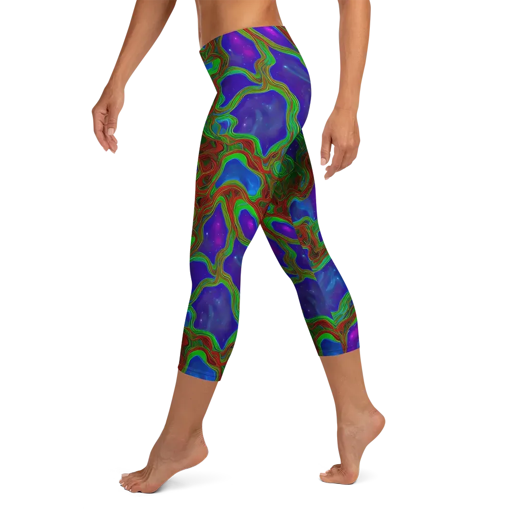 Astro Rapture on Capri Leggings — Left
