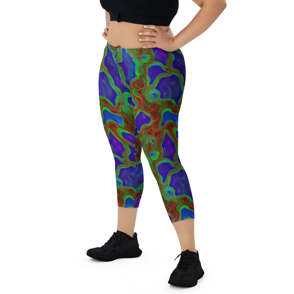 Astro Rapture on Capri Leggings — Front