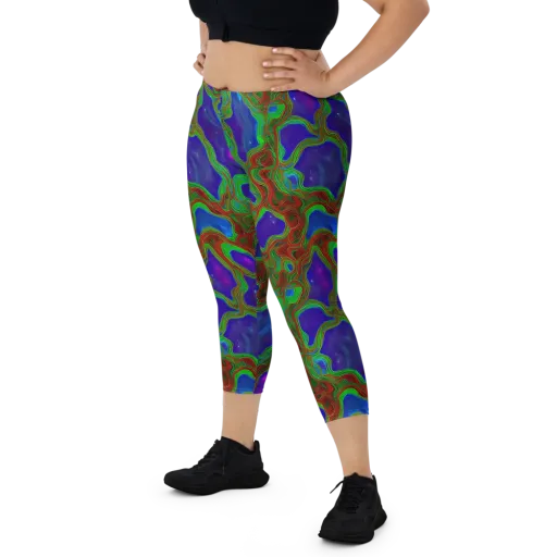 Astro Rapture on a Capri Leggings