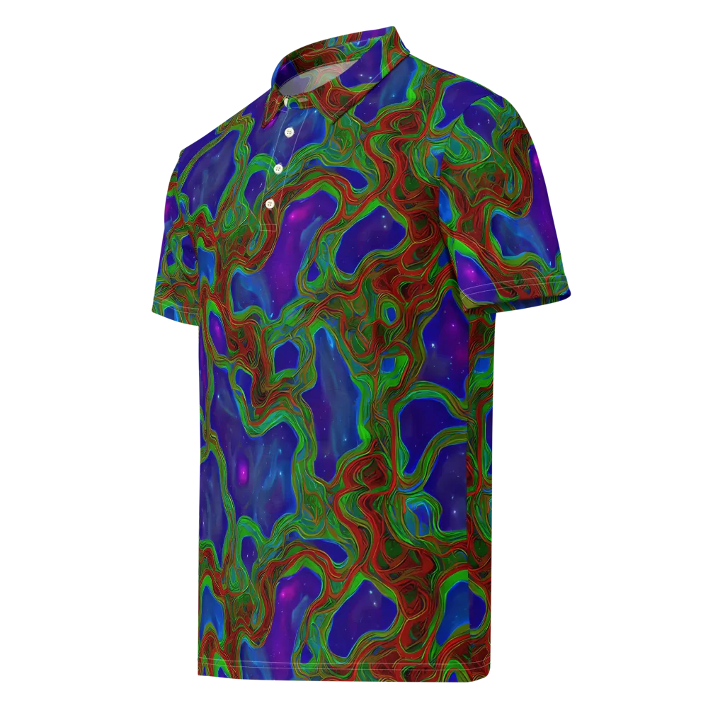 Astro Rapture on Men's Slim Fit Polo Shirt — Left Front