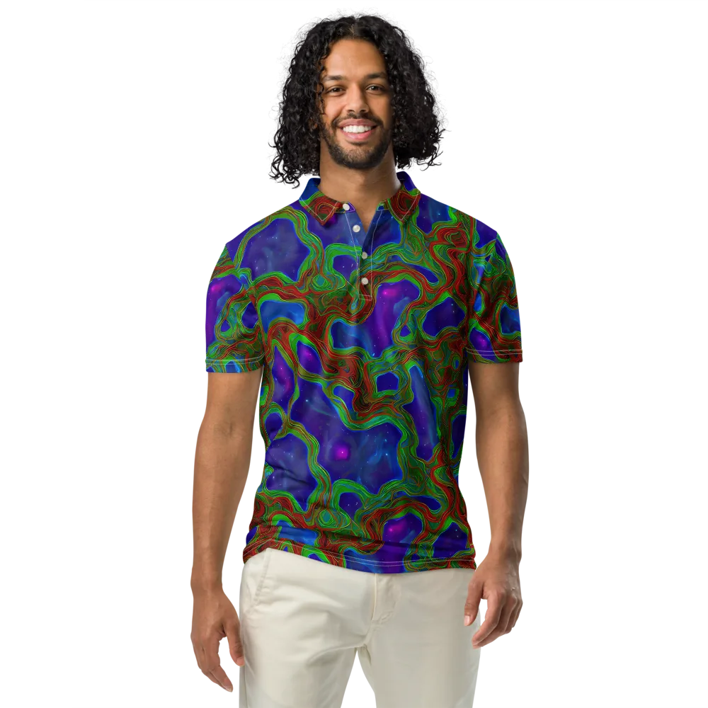 Astro Rapture on Men's Slim Fit Polo Shirt — Front