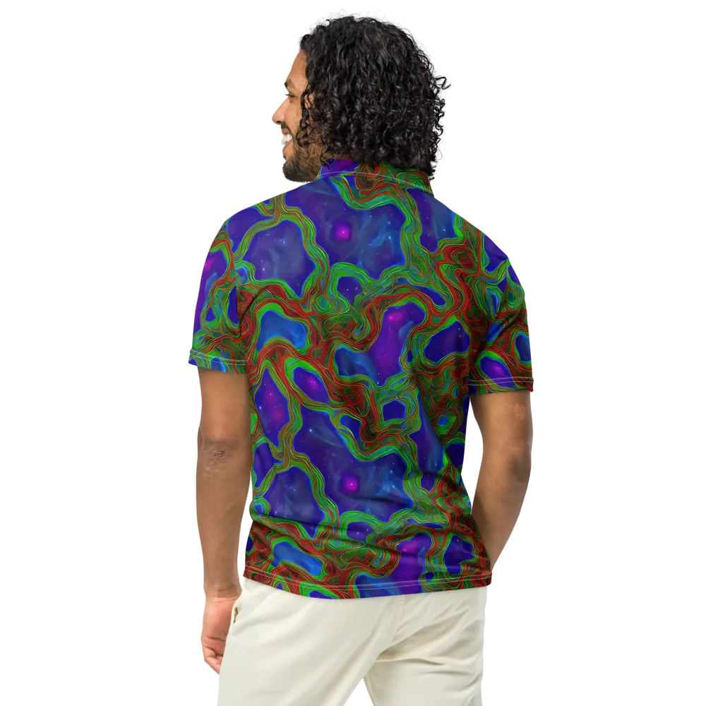 Astro Rapture on Men's Slim Fit Polo Shirt — Back