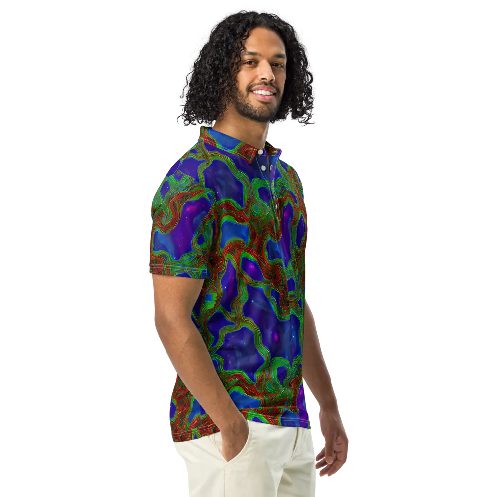 Astro Rapture on Men's Slim Fit Polo Shirt — Right Front