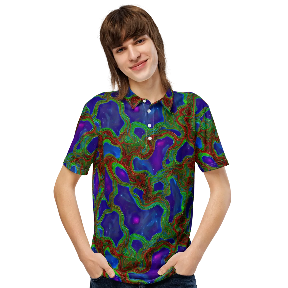 Astro Rapture on Men's Slim Fit Polo Shirt — Front